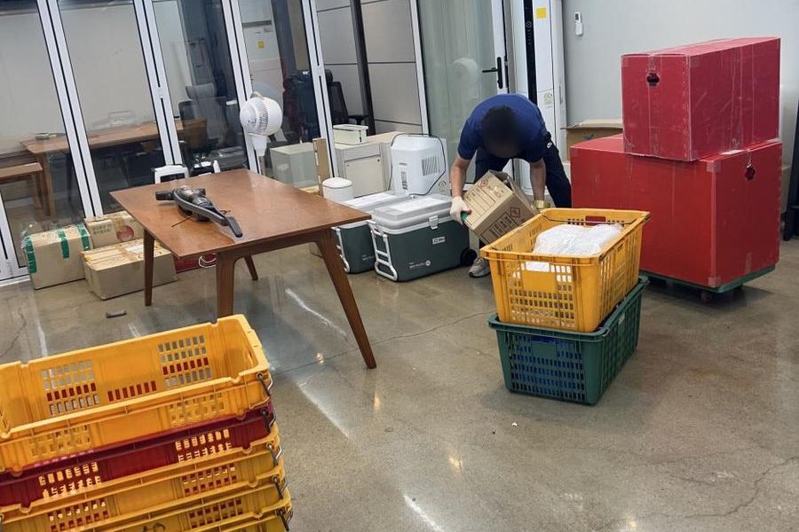 고흥 작업 당일 현장